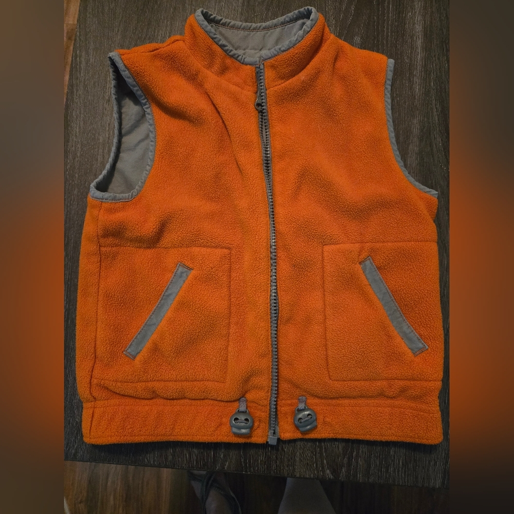 Orange Fleece Kids Vest